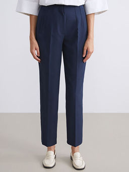 Y?ksek Bel Cigarette Pileli Kad?n Pantolon