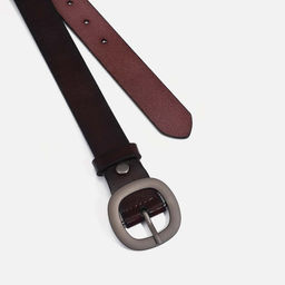 Ремень женский, ширина 2.5 см, винт, пряжка металл, цвет тёмно-коричневый - Simaland фото 2