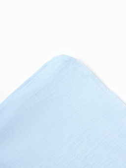 Полотенце - уголок муслиновое «Крошка Я», 75×75 см, голубой, хлопок 100%, голубое