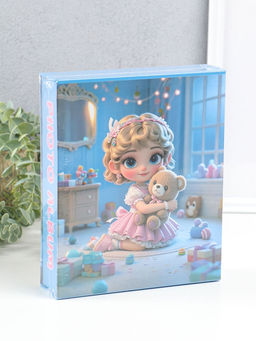 Фотоальбом на 80 фото 10х15 см "Малышка в розовом платье, с мишкой" в коробке 5х19х22,8 см   1096272