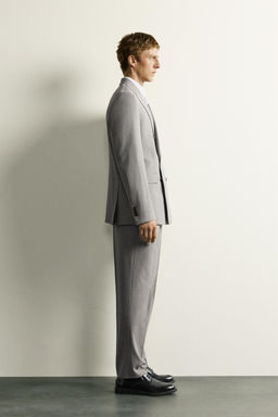 PANTAL?N REGULAR FIT TRAJE RAYAS / Gris vigor?