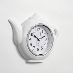 Часы настенные интерьерные, «Чайник», дискретный ход, d-13 см, 30×23 см, белые