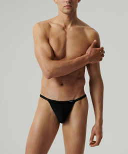 ATLANTIC MP-1586 Трусы стринги Micromodal черный