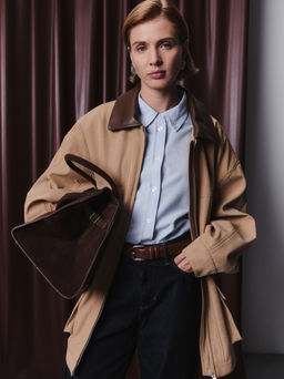 Куртка с накладными карманами и акцентным воротником / Zarina  фото 3