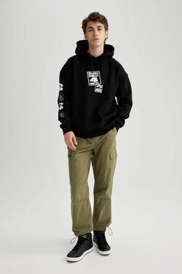 Толстовка оверсайз с капюшоном Tupac Shakur - Defacto фото 2