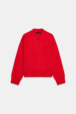 KNIT POLO SHIRT WITH POCKET - Zara фото 8