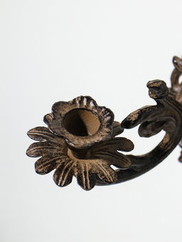 Подсвечник настенный чугун на 1 свечу "Цветок герцога" 18х12,1х16,3 см