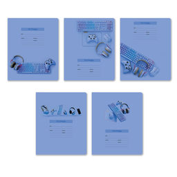 Светоч Т174 Тетрадь ученическая школьная, выборочный лак, A5 24 л. на скобе 65 г/кв.м , белизна 100 % 15 шт. клетка 01430 Сиреневый код