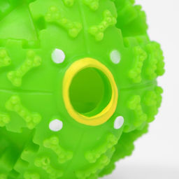 Квакающий мяч для собак большой, жёсткий, 9,5 см, зелёный - Пижон фото 5