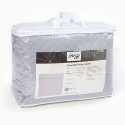 Покрывало евро LoveLife «Tufting: Квадрат», 200×230±5 см, микрофайбер, серо-сиреневое