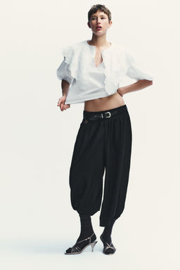 POPLIN SHIRT WITH PETER PAN COLLAR - Zara фото 8