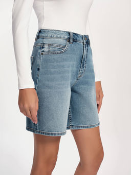 CONTE CON-753 Джинсовые шорты из мягкого денима с высоким содержанием хлопка light blue