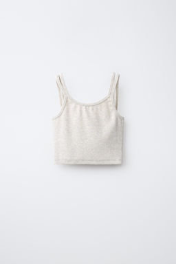 CONJUNTO RIB TOP Y PANTALON STRAIGHT / Gris vigor? - Zara фото 5