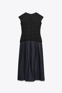 ZW COLLECTION CONTRAST MIDI DRESS - Zara фото 5