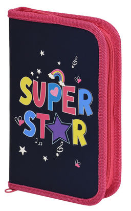 Пенал 1 секционный большой SUPER GIRL, 190х90 мм, Soft-touch - 1000 деталей фото 2