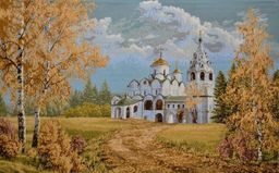 Дорога к храму евро- гобеленовый купон 35х59 см