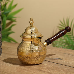 Турка с крышечкой 17х23х10 см, латунь, объем 375 мл