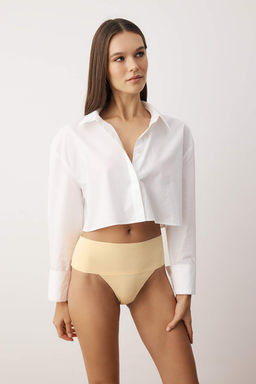 Siyah-Beyaz-Ten 3lu Micro Bask?l? Tanga Kulot THMAW26KU00039 - Trendyolmilla фото 7