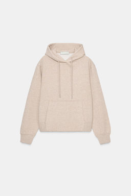 SUDADERA CAPUCHA B?SICA / Beige vigor? - Zara фото 5