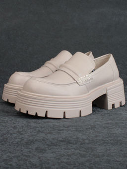 03-C1815-2 BEIGE Лоферы женские (натуральная кожа) - Фабричный китай фото 4