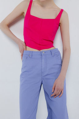 Приталенная блузка-топ корсетного кроя - Incity фото 9