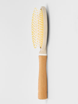 Расчёска массажная, 25.5×7 см, с деревянной ручкой