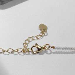 Чокер №2 Майорка крестик, цвет белый в золоте, 36+5см удлинитель - Simaland фото 2