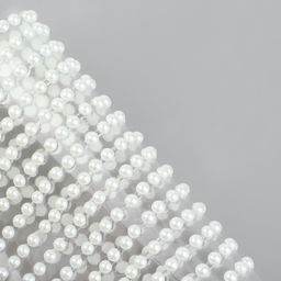 Цена за 5 шт. Жемчуг самоклеящийся, d = 3 мм, 15 полос на листе, цвет белый