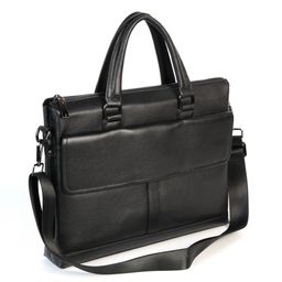 Мужская кожаная сумка-портфель 165-5 Блек