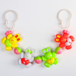 Растяжка на коляску/кроватку Зайки, 4 игрушки, Крошка Я