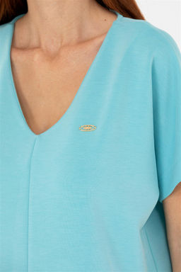 Женская мятная футболка с v-образным вырезом Неожиданная скидка в корзине - U.s. polo assn фото 7