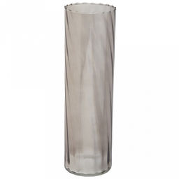 Ваза для цветов стеклянная "Иберетта" 3,81л, д12см, h40см, средняя, форма "цилиндр", "Дымчатый" (Россия)