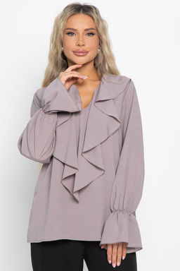 Блуза шифоновая Вэнси (бежевая) Б15024-8М