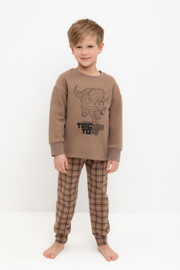 К 1567/сосновая кора,праздничная клетка пижама дет