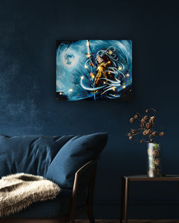 ФРЕЯ PNB/PLDD-166 Набор для раскрашивания по номерам ( со светодиодами ) 50 х 40 см Укротительница волн