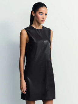 Платье миди из искусственной кожи / Zarina