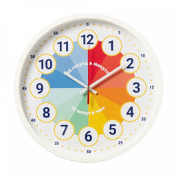 Часы настенные «Обучающие», детские, плавный ход, d=30 см, белые