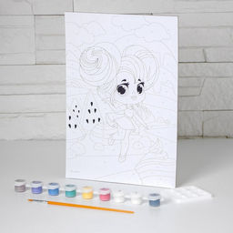 Картина по номерам Сладкая девчонка 20 28,5 см - Школа талантов фото 3