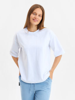 Футболка женская MINAKU: Casual Collection, белая, размер 50