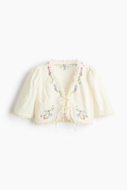 Blusa cropped bordada