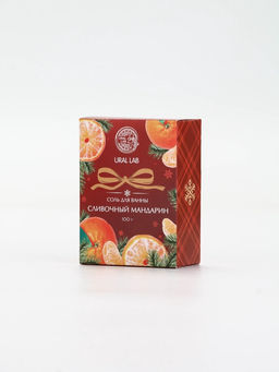 Цена за 2 шт. Соль для ванны, 100 г, с ароматом сливочного мандарина, URAL LAB