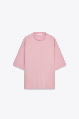 WASHED EFFECT INTERLOCK T-SHIRT - Zara фото 5