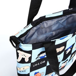 Шопер на молнии, цвет голубой/чёрный - Simaland фото 4