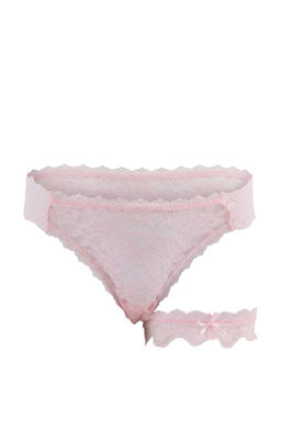 Ekru-Pembe 2li Dantel Tanga Kulot THMSS26KU00017