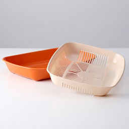 Туалет округлый с сеткой 33,5 х 25 х 6 см, бежево-коричневый - Simaland фото 4