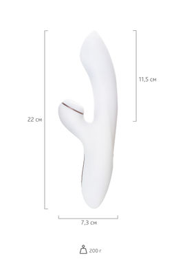 Вибратор Satisfyer Pro G-Spot Rabbit, с вакуум-волновым стимулятором, силикон, белый, 22 см.  фото 7