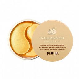Petitfee Snail & Gold Hydrogel Eye Patch 60ea - Гидрогелевые патчи для век с муцином улитки и золотом 60шт