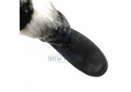 Сапоги унты Шиншилла,натуральная замша, натуральная овчина, литая подошва