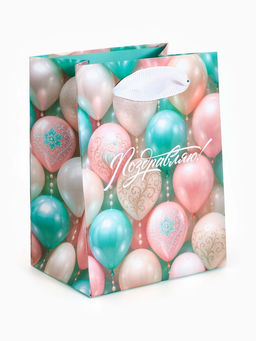 Цена за 4 шт. Пакет ламинированный «Поздравляю», 9 × 12 × 6.5 см