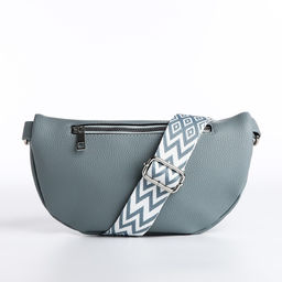 Сумка кросс-боди на молнии, цвет серо-голубой - Simaland фото 4